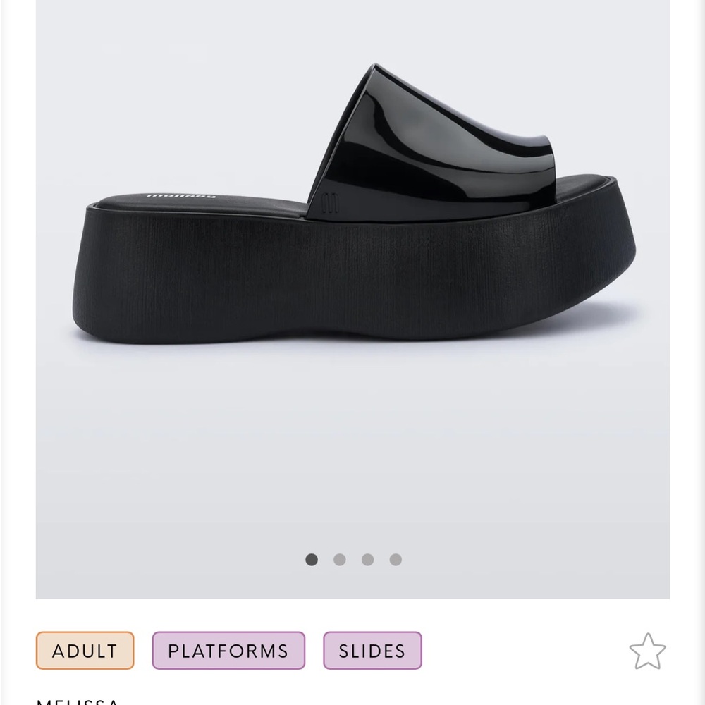 Melissa BECKY Black Platform Slides